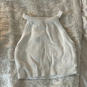 Aerie Cream Ribbed Casual Skirt